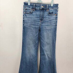 American Eagle Festive Flare Jeans Size 2 Regular